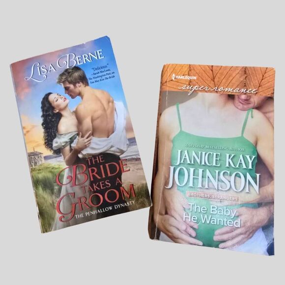 Romance Book Lot: The Bride Takes a Groom & The Baby He Wanted - Paperback Set - Picture 1 of 10